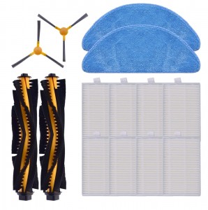 C30B Maintenance Set for Liectrous Vacuum Cleaner Includes Main Side Brush Filter Mop Cloth-Manual Power Source