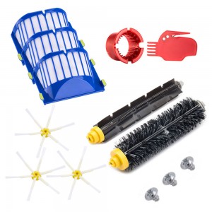 Roomba 600 Series Maintenance Set Plastic Side Brush Cleaning Tool Filter for iRobot Vacuum Cleaner Parts Replacement Usage